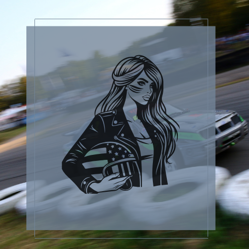 Sticker Biker girl